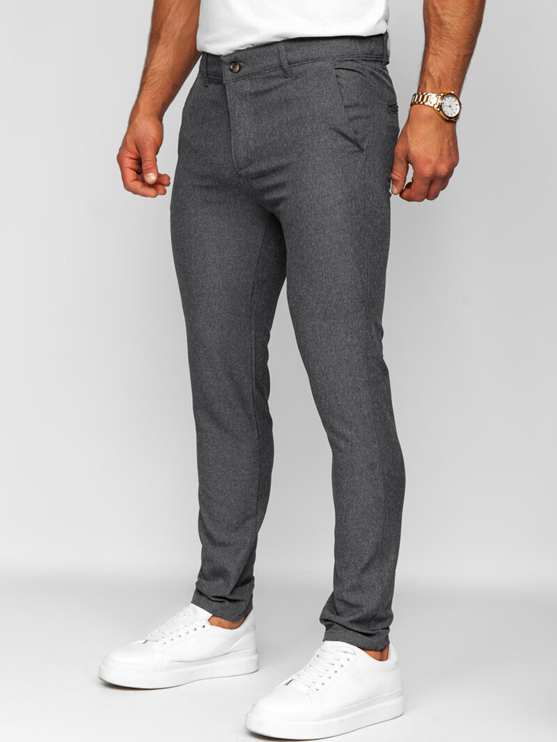 Vienkrāsainas slaidas vīriešu bikses Eiropā un Amerikas Savienotajās Valstīs Modes zīmuļu bikses Biznesa ikdienas ikdienas simtpēdu bikses