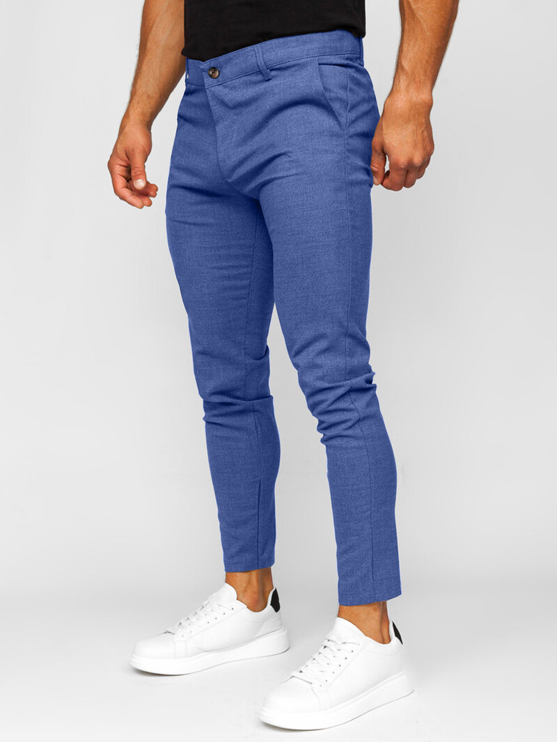 Vienkrāsainas slaidas vīriešu bikses Eiropā un Amerikas Savienotajās Valstīs Modes zīmuļu bikses Biznesa ikdienas ikdienas simtpēdu bikses