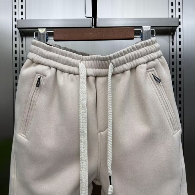 Muške hlače s džepovima na vezice Ležerne hlače Korejske recenzije Mnogo odjeće Ljetne široke traperice Muški muški jednostavni kompleti hlača s patentnim zatvaračem Sport