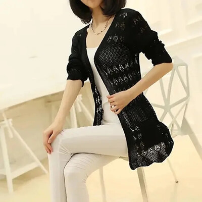 Cardigan tricotat la modă 2024, cu buzunar liber, cu mânecă lungă, pentru femei, cardigan pentru femei, haine pentru femei, pulovere, îmbrăcăminte exterioară