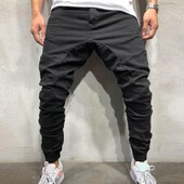 Sügisene kamuflaažistiilis meeste teksad Joggers dressipüksid Cargo Trendikas hiphopi ühevärvilised pliiatspüksid meeste fitnesspüksid