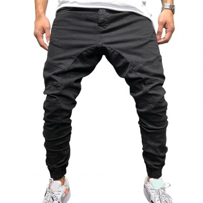 Sügisene kamuflaažistiilis meeste teksad Joggers dressipüksid Cargo Trendikas hiphopi ühevärvilised pliiatspüksid meeste fitnesspüksid