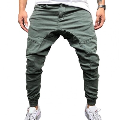 Sügisene kamuflaažistiilis meeste teksad Joggers dressipüksid Cargo Trendikas hiphopi ühevärvilised pliiatspüksid meeste fitnesspüksid