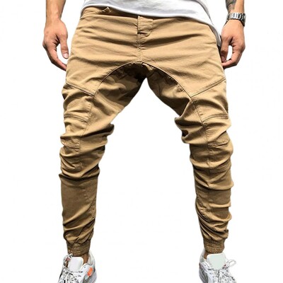 Sügisene kamuflaažistiilis meeste teksad Joggers dressipüksid Cargo Trendikas hiphopi ühevärvilised pliiatspüksid meeste fitnesspüksid