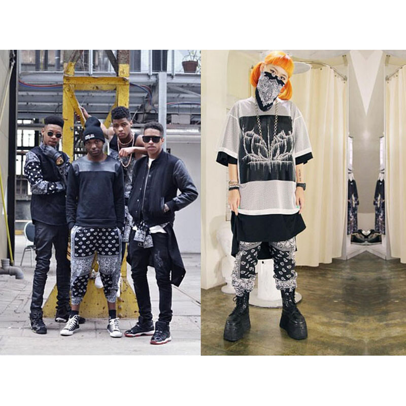 Poliester Bandana Paisley Pant Jogger Muškarci Žene Trenirke Trenirka Harajuku Hlače Proljeće Hip Hop Ulična odjeća