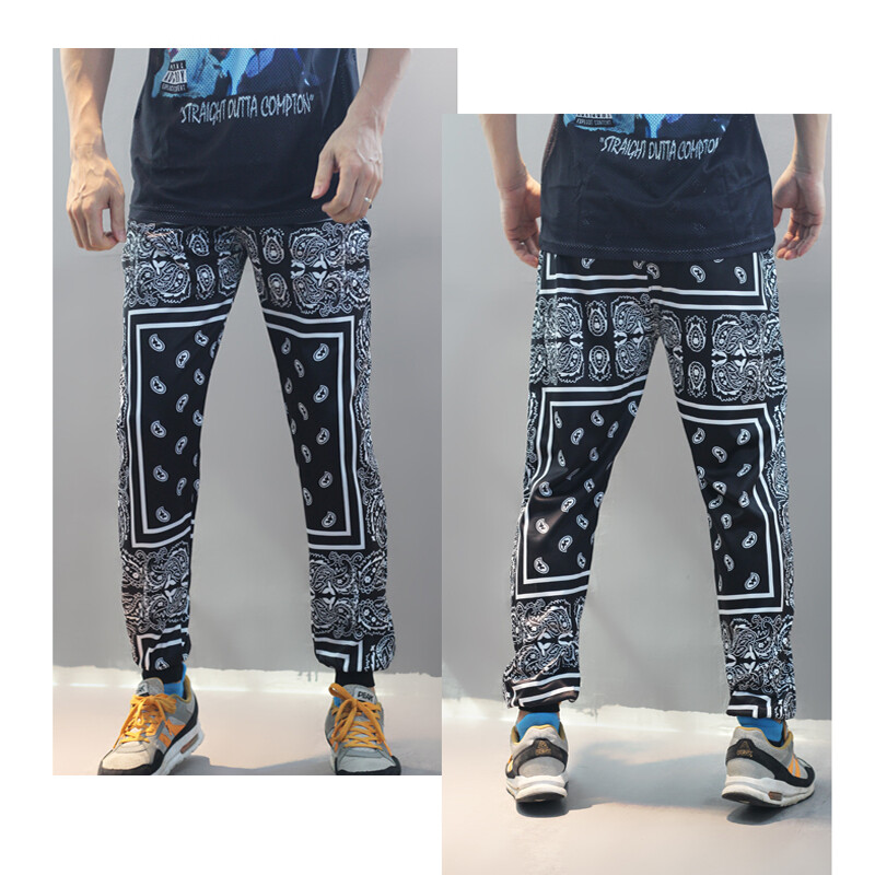 Poliester Bandana Paisley Pant Jogger Muškarci Žene Trenirke Trenirka Harajuku Hlače Proljeće Hip Hop Ulična odjeća