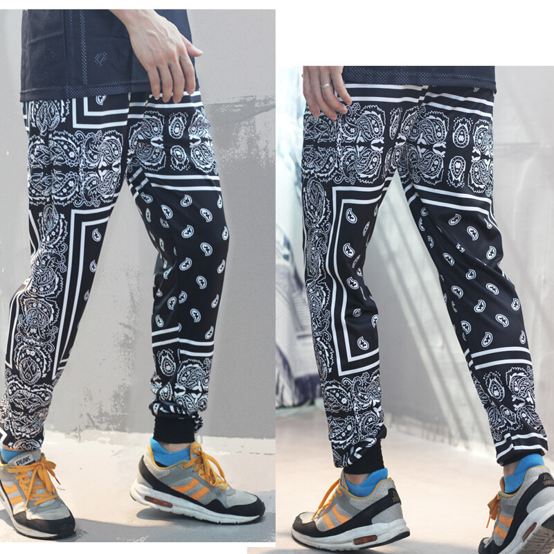 Poliester Bandana Paisley Pant Jogger Muškarci Žene Trenirke Trenirka Harajuku Hlače Proljeće Hip Hop Ulična odjeća