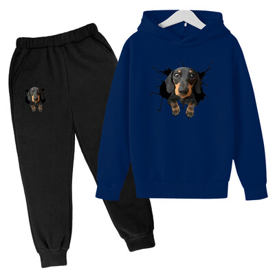 Cute Puppy Printed Σετ για Παιδιά Casual Εξωτερικά Ενδύματα Καλοκαιρινό κοστούμι για Κοριτσίστικα Ρούχα Από 8 έως 10 Ετών Σπίτι Ρούχα για αγόρια