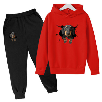 Cute Puppy Printed Σετ για Παιδιά Casual Εξωτερικά Ενδύματα Καλοκαιρινό κοστούμι για Κοριτσίστικα Ρούχα Από 8 έως 10 Ετών Σπίτι Ρούχα για αγόρια