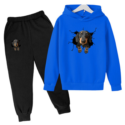 Cute Puppy Printed Σετ για Παιδιά Casual Εξωτερικά Ενδύματα Καλοκαιρινό κοστούμι για Κοριτσίστικα Ρούχα Από 8 έως 10 Ετών Σπίτι Ρούχα για αγόρια