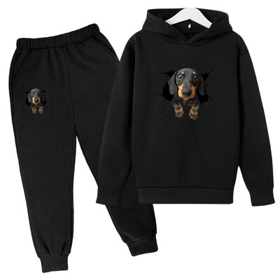 Cute Puppy Printed Σετ για Παιδιά Casual Εξωτερικά Ενδύματα Καλοκαιρινό κοστούμι για Κοριτσίστικα Ρούχα Από 8 έως 10 Ετών Σπίτι Ρούχα για αγόρια