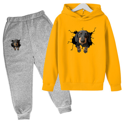 Cute Puppy Printed Σετ για Παιδιά Casual Εξωτερικά Ενδύματα Καλοκαιρινό κοστούμι για Κοριτσίστικα Ρούχα Από 8 έως 10 Ετών Σπίτι Ρούχα για αγόρια