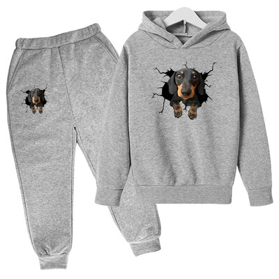 Cute Puppy Printed Σετ για Παιδιά Casual Εξωτερικά Ενδύματα Καλοκαιρινό κοστούμι για Κοριτσίστικα Ρούχα Από 8 έως 10 Ετών Σπίτι Ρούχα για αγόρια