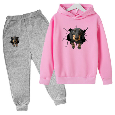Cute Puppy Printed Σετ για Παιδιά Casual Εξωτερικά Ενδύματα Καλοκαιρινό κοστούμι για Κοριτσίστικα Ρούχα Από 8 έως 10 Ετών Σπίτι Ρούχα για αγόρια