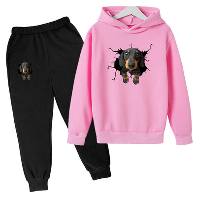 Cute Puppy Printed Σετ για Παιδιά Casual Εξωτερικά Ενδύματα Καλοκαιρινό κοστούμι για Κοριτσίστικα Ρούχα Από 8 έως 10 Ετών Σπίτι Ρούχα για αγόρια
