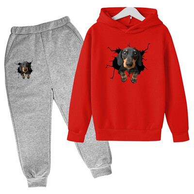 Cute Puppy Printed Σετ για Παιδιά Casual Εξωτερικά Ενδύματα Καλοκαιρινό κοστούμι για Κοριτσίστικα Ρούχα Από 8 έως 10 Ετών Σπίτι Ρούχα για αγόρια