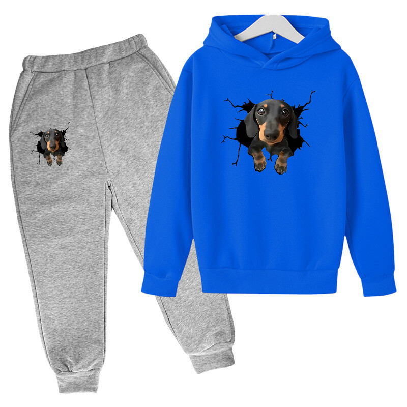 Cute Puppy Printed Σετ για Παιδιά Casual Εξωτερικά Ενδύματα Καλοκαιρινό κοστούμι για Κοριτσίστικα Ρούχα Από 8 έως 10 Ετών Σπίτι Ρούχα για αγόρια