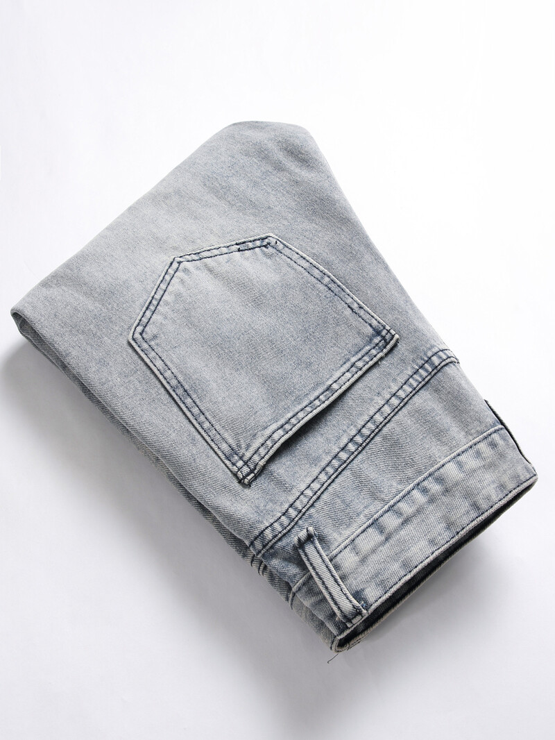 Πανκ Street Style Ripped Skinny Jeans Ανδρικά Vintage Wash Μασίφ τζιν παντελόνι Ανδρικό παντελόνι με λεπτή εφαρμογή με μολύβι τζιν με τρύπες 2024