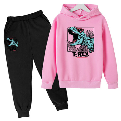 Imbracaminte de top cu imprimare de dinozauri pentru copii de la 1 la 12 ani baieti set copii pentru fete baieti hanorace copii imbracaminte acasa