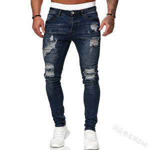 Blugi negri pentru bărbați, slim fit, gri de calitate, ocazional, pentru bărbați, pantaloni skinny pentru bărbați, pantaloni hip hop, pantaloni din denim din bumbac