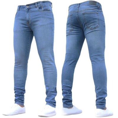 Blugi negri pentru bărbați, slim fit, gri de calitate, ocazional, pentru bărbați, pantaloni skinny pentru bărbați, pantaloni hip hop, pantaloni din denim din bumbac