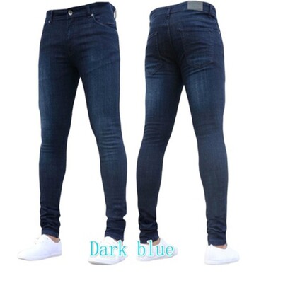 Blugi negri pentru bărbați, slim fit, gri de calitate, ocazional, pentru bărbați, pantaloni skinny pentru bărbați, pantaloni hip hop, pantaloni din denim din bumbac