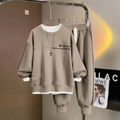 Toamnă Iarnă Set pentru copii Trening din bumbac Adolescenți Băieți Două piese Haine pentru copii Scrisoare Hanorac Seturi de pantaloni 6 8 10 12 14 16 ani