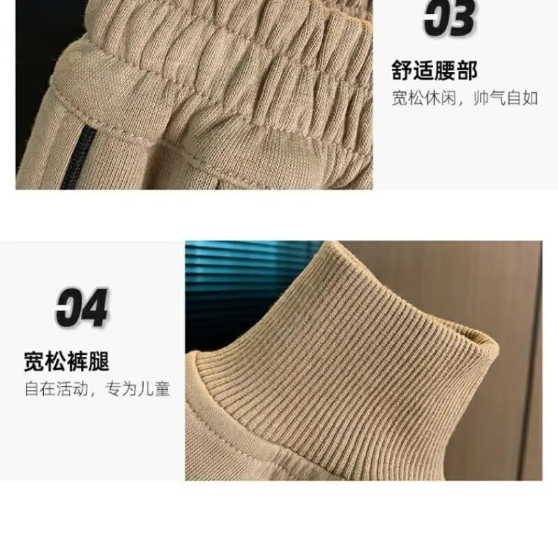 Toamnă Iarnă Set pentru copii Trening din bumbac Adolescenți Băieți Două piese Haine pentru copii Scrisoare Hanorac Seturi de pantaloni 6 8 10 12 14 16 ani