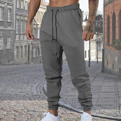 Pantaloni creion cu șnur Pantaloni ocazional pentru bărbați, alergare, jogging, pantaloni de sport Pantaloni de jogging, pantaloni pentru sală, fitness, sport, costum masculin