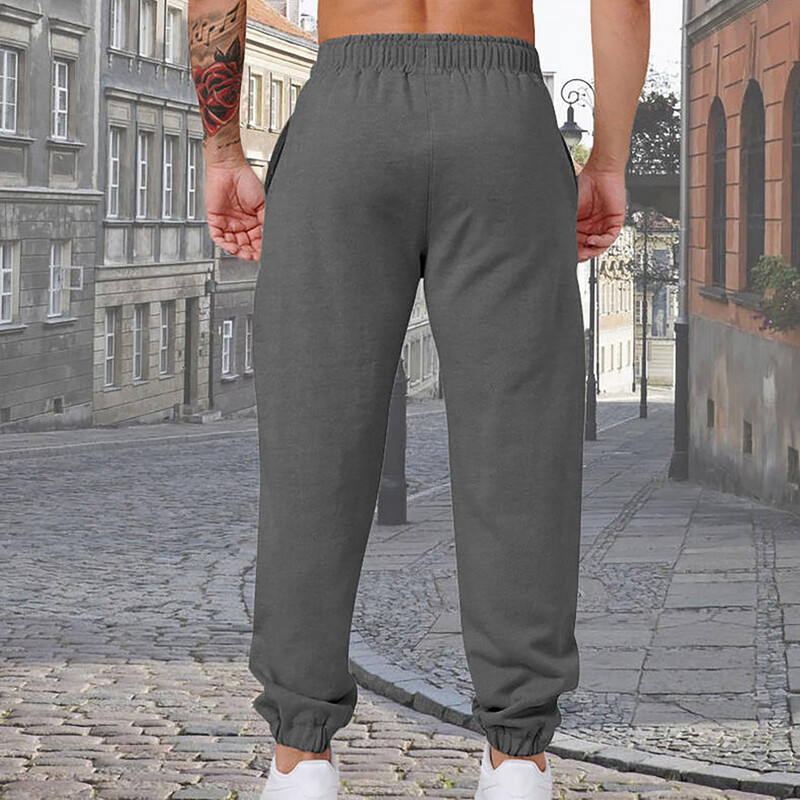 Παντελόνι μολύβι με κορδόνι Ανδρικό παντελόνι Casual trend Τρέξιμο για τρέξιμο Τζόκινγκ Φούτερ Τζόγκερ Παντελόνι Γυμναστήριο Γυμναστήριο Αθλητικό Αντρικό κοστούμι