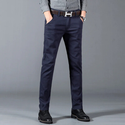 Μαλακό παντελόνι σε κλασικό στυλ με λεπτή εφαρμογή, ανδρικό λευκό επαγγελματικό εμπορικό σήμα Skinny Stretch Παντελόνι Μόδα Casual Ανδρικό παντελόνι με μολύβι