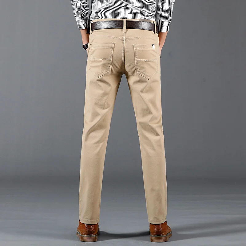 Μαλακό παντελόνι σε κλασικό στυλ με λεπτή εφαρμογή, ανδρικό λευκό επαγγελματικό εμπορικό σήμα Skinny Stretch Παντελόνι Μόδα Casual Ανδρικό παντελόνι με μολύβι