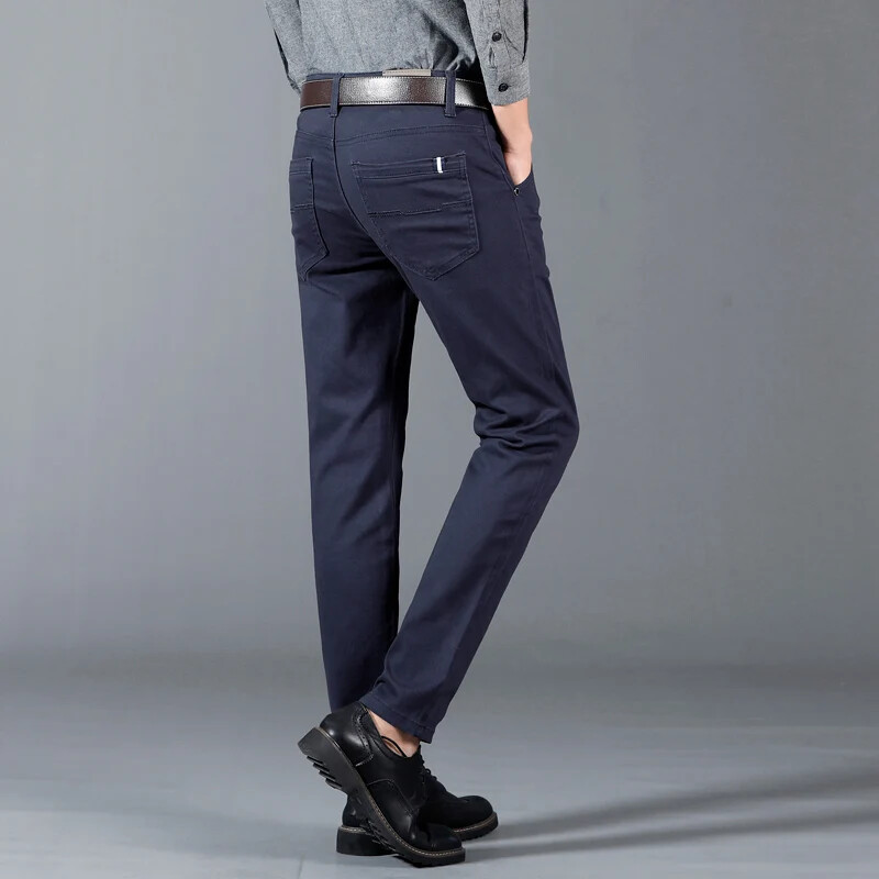 Μαλακό παντελόνι σε κλασικό στυλ με λεπτή εφαρμογή, ανδρικό λευκό επαγγελματικό εμπορικό σήμα Skinny Stretch Παντελόνι Μόδα Casual Ανδρικό παντελόνι με μολύβι