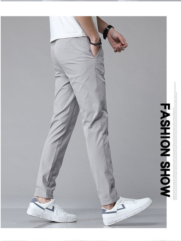 Pantaloni de costum casual de primăvară și toamnă pentru bărbați, pantaloni casual de primăvară și vară subțiri la modă pentru bărbați, tendințe largi și versatile