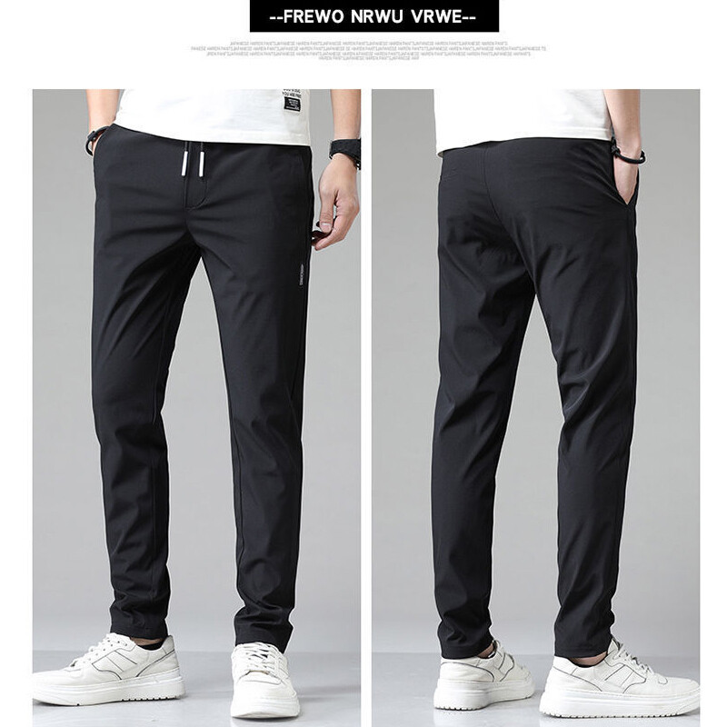 Pantaloni de costum casual de primăvară și toamnă pentru bărbați, pantaloni casual de primăvară și vară subțiri la modă pentru bărbați, tendințe largi și versatile