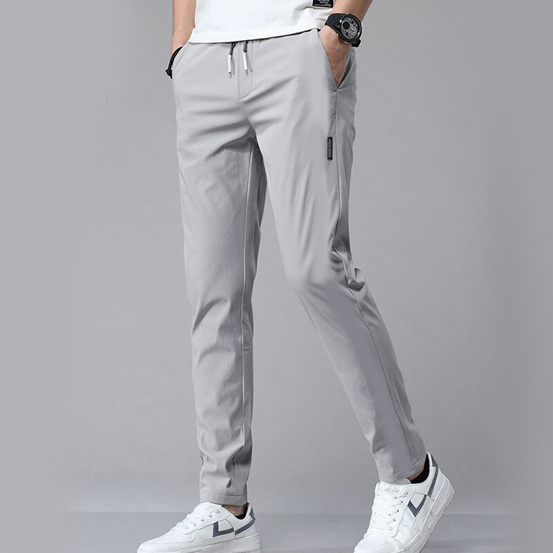 Pantaloni de costum casual de primăvară și toamnă pentru bărbați, pantaloni casual de primăvară și vară subțiri la modă pentru bărbați, tendințe largi și versatile