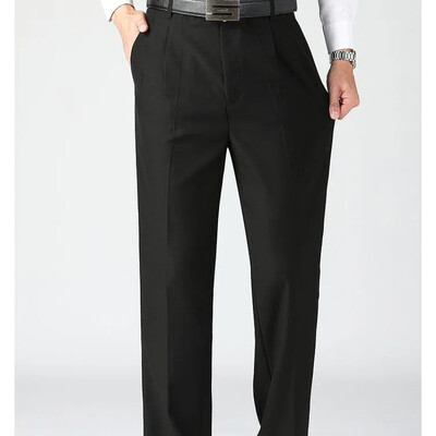 Ανδρικά ρούχα casual μονόχρωμα ψηλόμεσες τσέπες με φερμουάρ Άνοιξη φθινοπωρινό παντελόνι Παντελόνι κοστούμια παντελόνι Αγγλίας στυλ