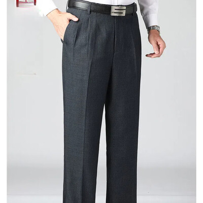 Ανδρικά ρούχα casual μονόχρωμα ψηλόμεσες τσέπες με φερμουάρ Άνοιξη φθινοπωρινό παντελόνι Παντελόνι κοστούμια παντελόνι Αγγλίας στυλ