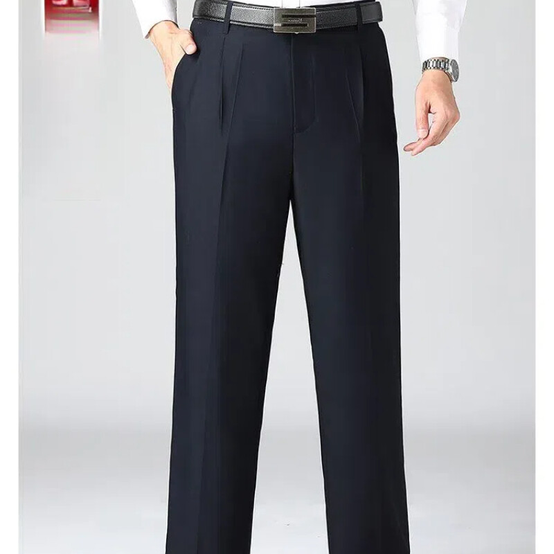 Ανδρικά ρούχα casual μονόχρωμα ψηλόμεσες τσέπες με φερμουάρ Άνοιξη φθινοπωρινό παντελόνι Παντελόνι κοστούμια παντελόνι Αγγλίας στυλ