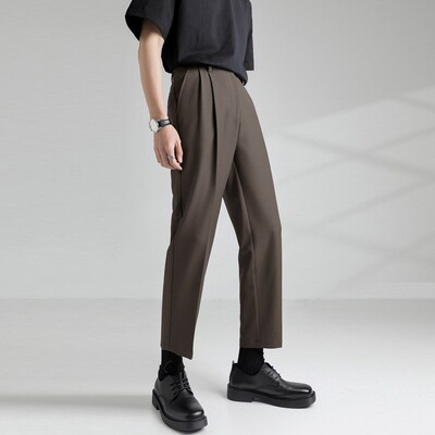 Μόδα Άνοιξη Καλοκαίρι Νέο Κοστούμι Μολύβι Παντελόνι Ανδρικό Μόδα Επαγγελματικό ντραπέ Casual Slim Κλασικό Αντρικό Παντελόνι Μονόχρωμο