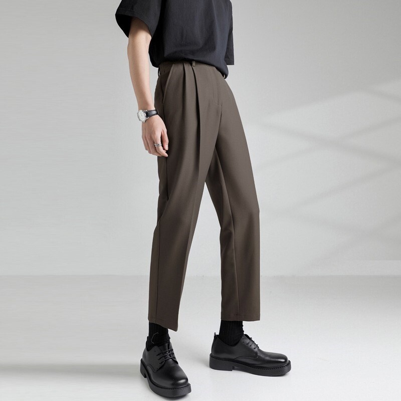 Μόδα Άνοιξη Καλοκαίρι Νέο Κοστούμι Μολύβι Παντελόνι Ανδρικό Μόδα Επαγγελματικό ντραπέ Casual Slim Κλασικό Αντρικό Παντελόνι Μονόχρωμο