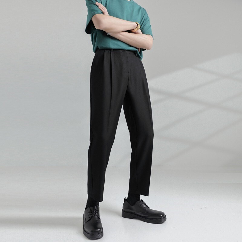 Μόδα Άνοιξη Καλοκαίρι Νέο Κοστούμι Μολύβι Παντελόνι Ανδρικό Μόδα Επαγγελματικό ντραπέ Casual Slim Κλασικό Αντρικό Παντελόνι Μονόχρωμο