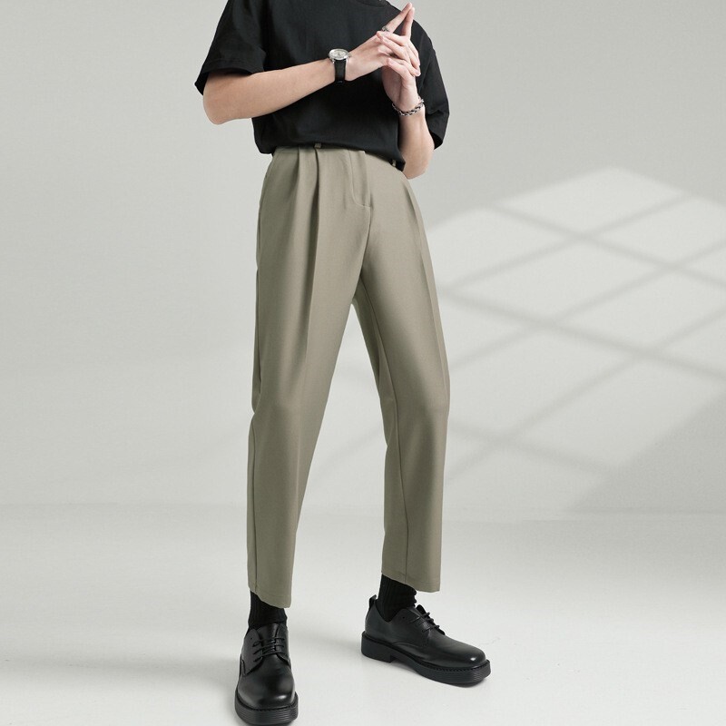 Μόδα Άνοιξη Καλοκαίρι Νέο Κοστούμι Μολύβι Παντελόνι Ανδρικό Μόδα Επαγγελματικό ντραπέ Casual Slim Κλασικό Αντρικό Παντελόνι Μονόχρωμο