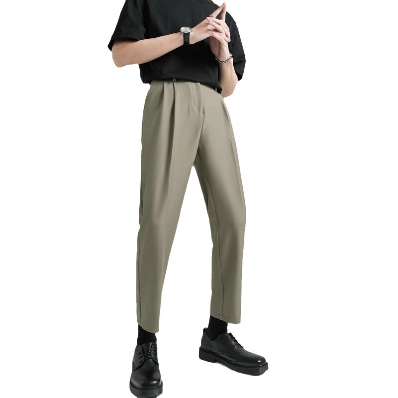 Μόδα Άνοιξη Καλοκαίρι Νέο Κοστούμι Μολύβι Παντελόνι Ανδρικό Μόδα Επαγγελματικό ντραπέ Casual Slim Κλασικό Αντρικό Παντελόνι Μονόχρωμο