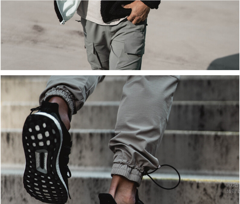 Noi pantaloni sport casual pentru bărbați europeni și americani, cu mai multe buzunare în talie și pantaloni supradimensionați de îmbrăcăminte de lucru