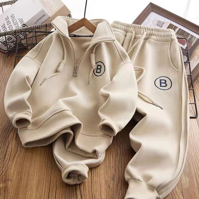 Νέο 3-14 ετών Φθινοπωρινό Χειμωνιάτικο Σετ ρούχων για αγόρια Όμορφο γράμμα αθλητικό πουλόβερ + παντελόνι 2τμχ Κοστούμι για παιδιά Παιδική στολή