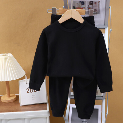 Σετ παντελονιών για αγόρια μονόχρωμα για κορίτσια Casual Loose δύο τεμάχια Άνοιξη Φθινόπωρο Νέο Παιδικό μακρυμάνικο κοστούμι 2-12 ετών