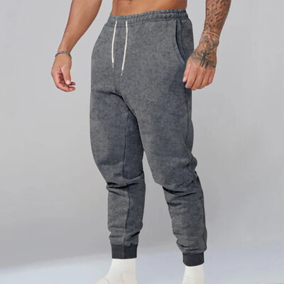 Jooksupüksid Meestele Suvised nööriga dressipüksid Õhukesed püksid Treening Jooksmine Jõusaal Fitness Spordipüksid Vabaaja tänavarõivad