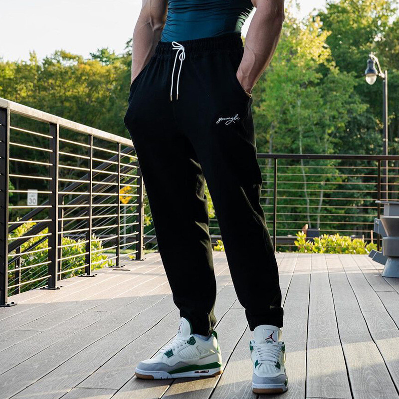 YOUNGLA muške trenirke Hlače u američkom stilu sportske ležerne hlače za teretanu, trčanje, bodybuilding trening hlače