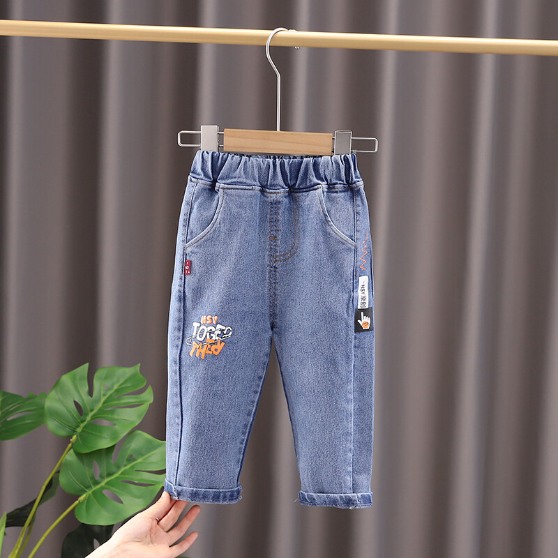 New Hot Baby Boys Girls Jeans Hlače Dječje Hlače Boys Girls Jeans Boys Casual Pants Cartoon Jeans Kids 1 2 3 4 YEARS